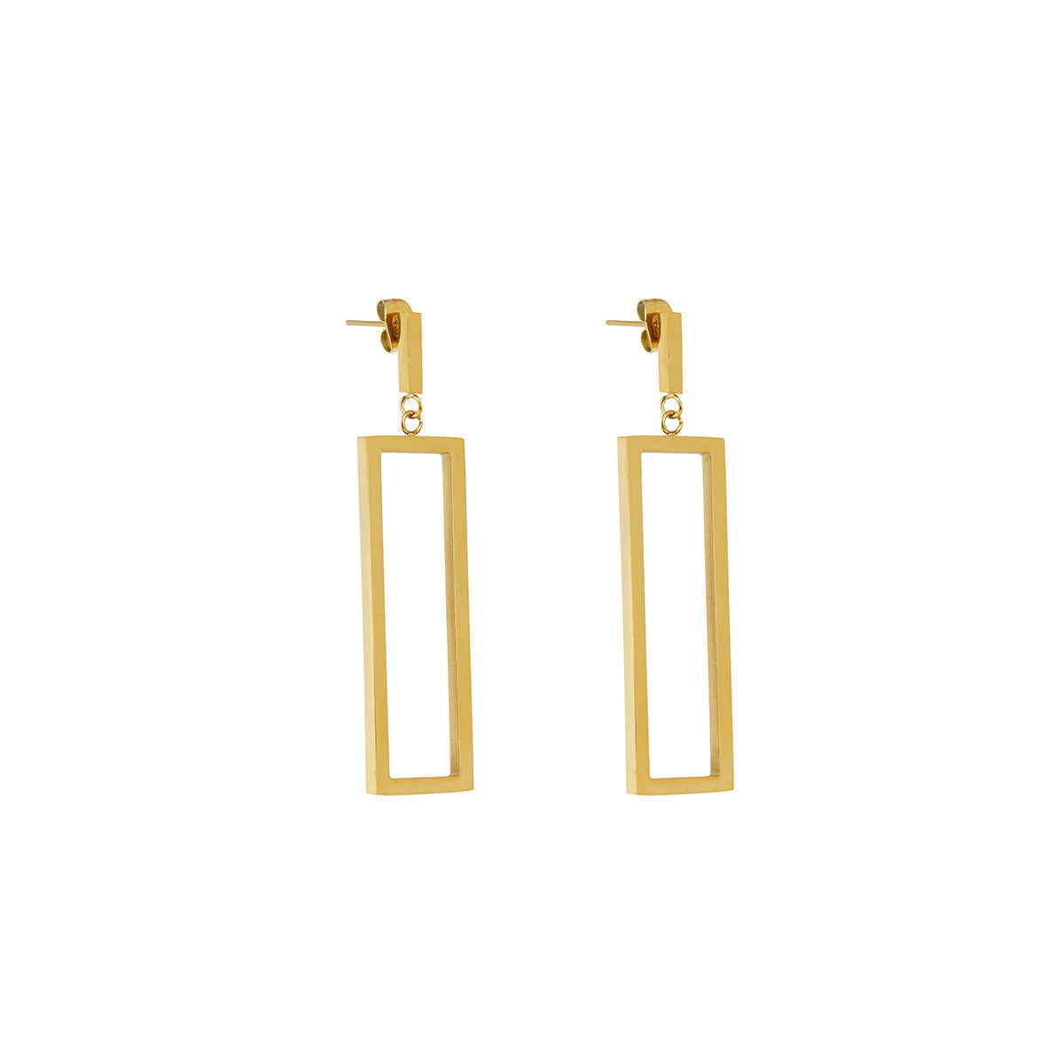 Boucles d’oreilles rectangulaires minimalistes