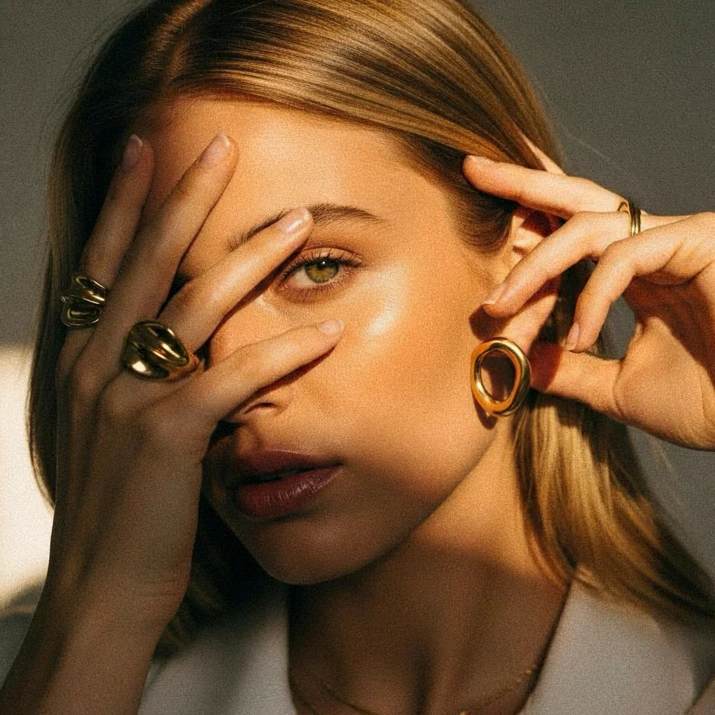 Boucles d’oreilles ovales ouvertes Raquel