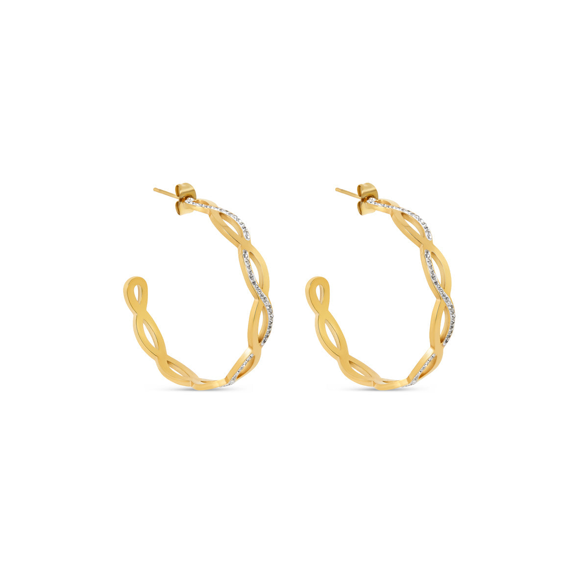 Amelia Interlace Hoop Earrings