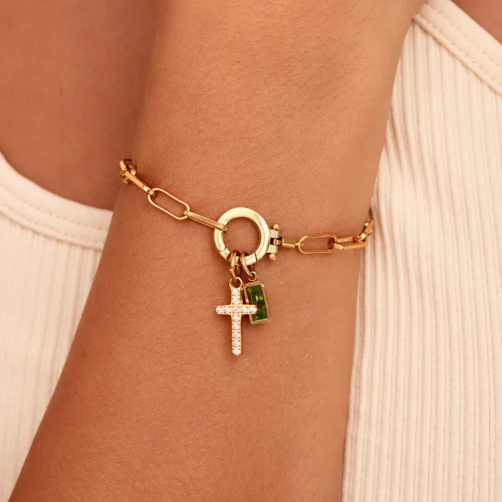 Bracelet Croix Pierre de Naissance Annabella