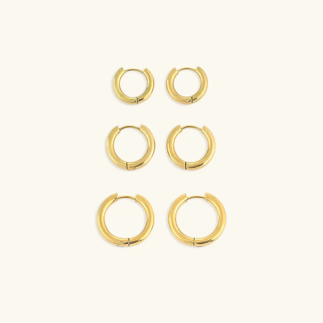 Classic Round Hoops Earrings