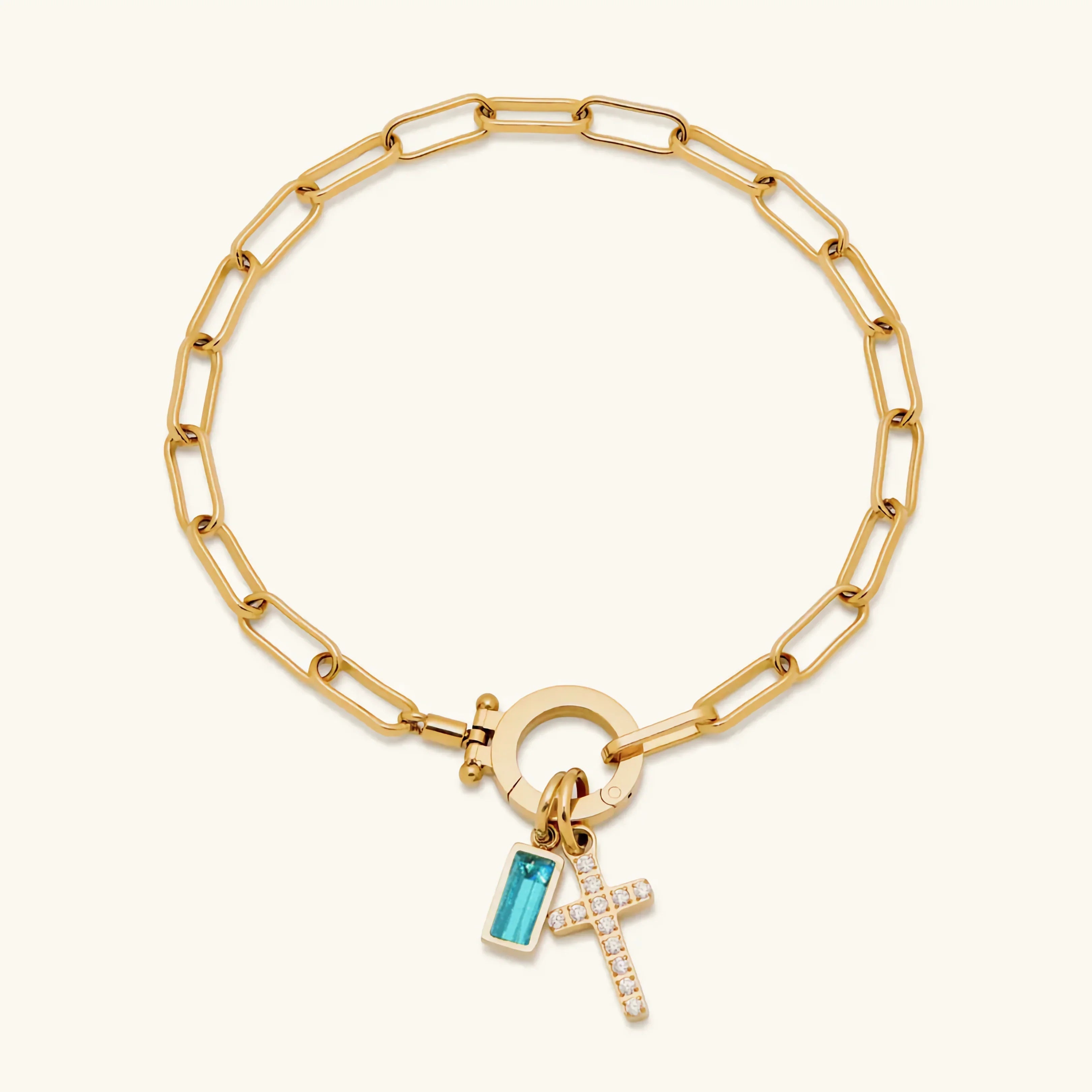 Bracelet Croix Pierre de Naissance Annabella