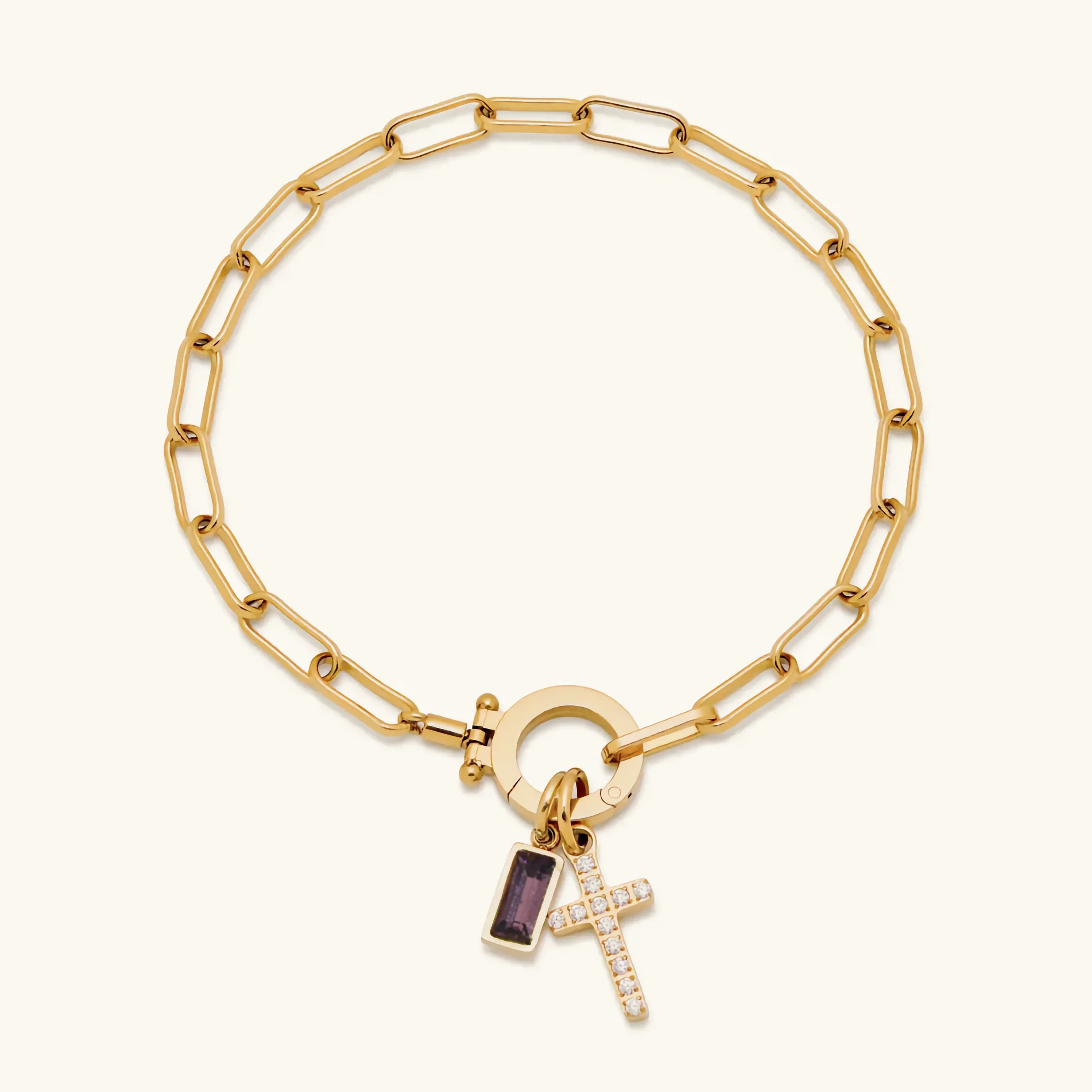 Bracelet Croix Pierre de Naissance Annabella