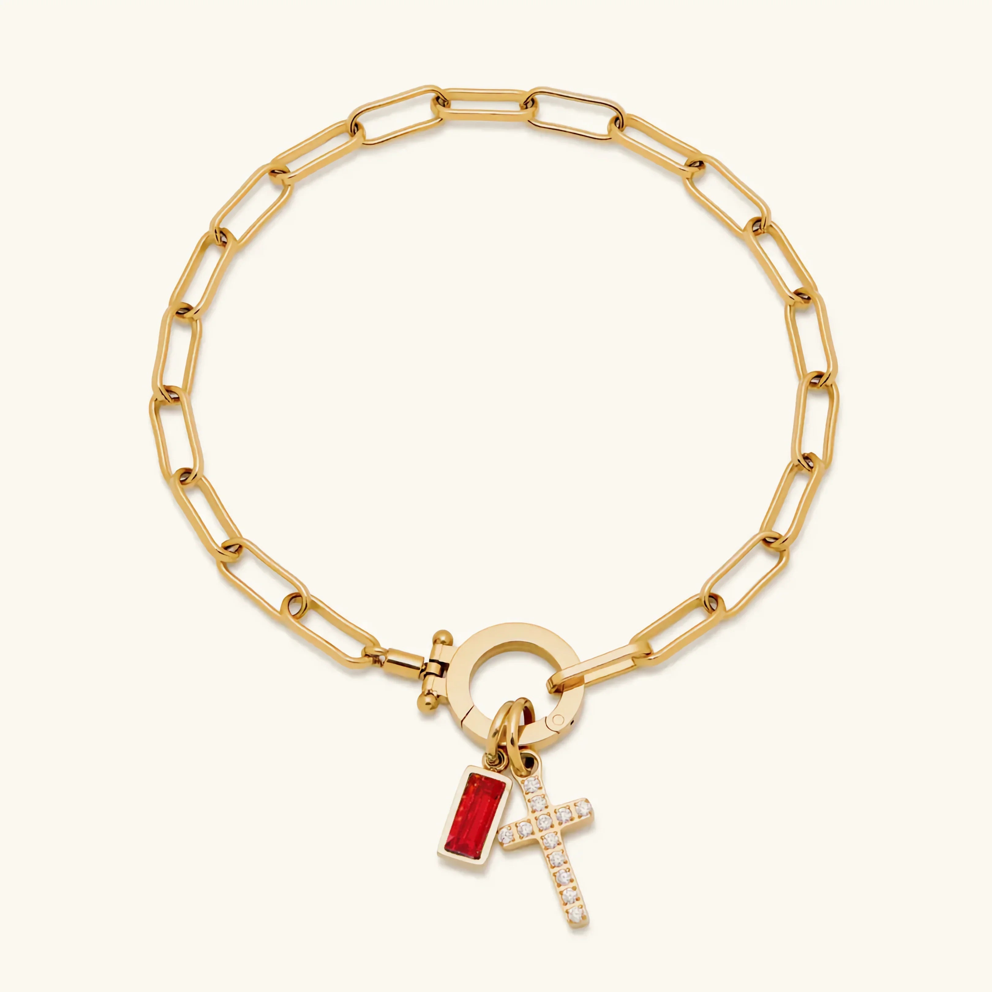 Bracelet Croix Pierre de Naissance Annabella