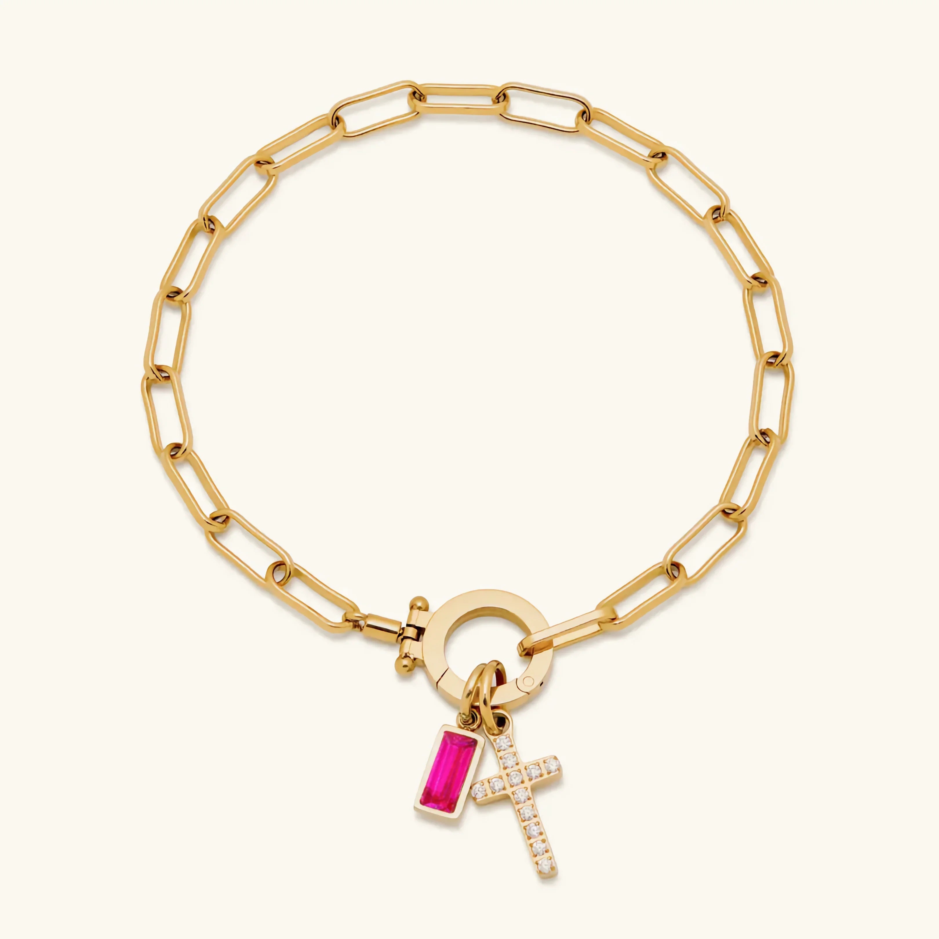 Bracelet Croix Pierre de Naissance Annabella