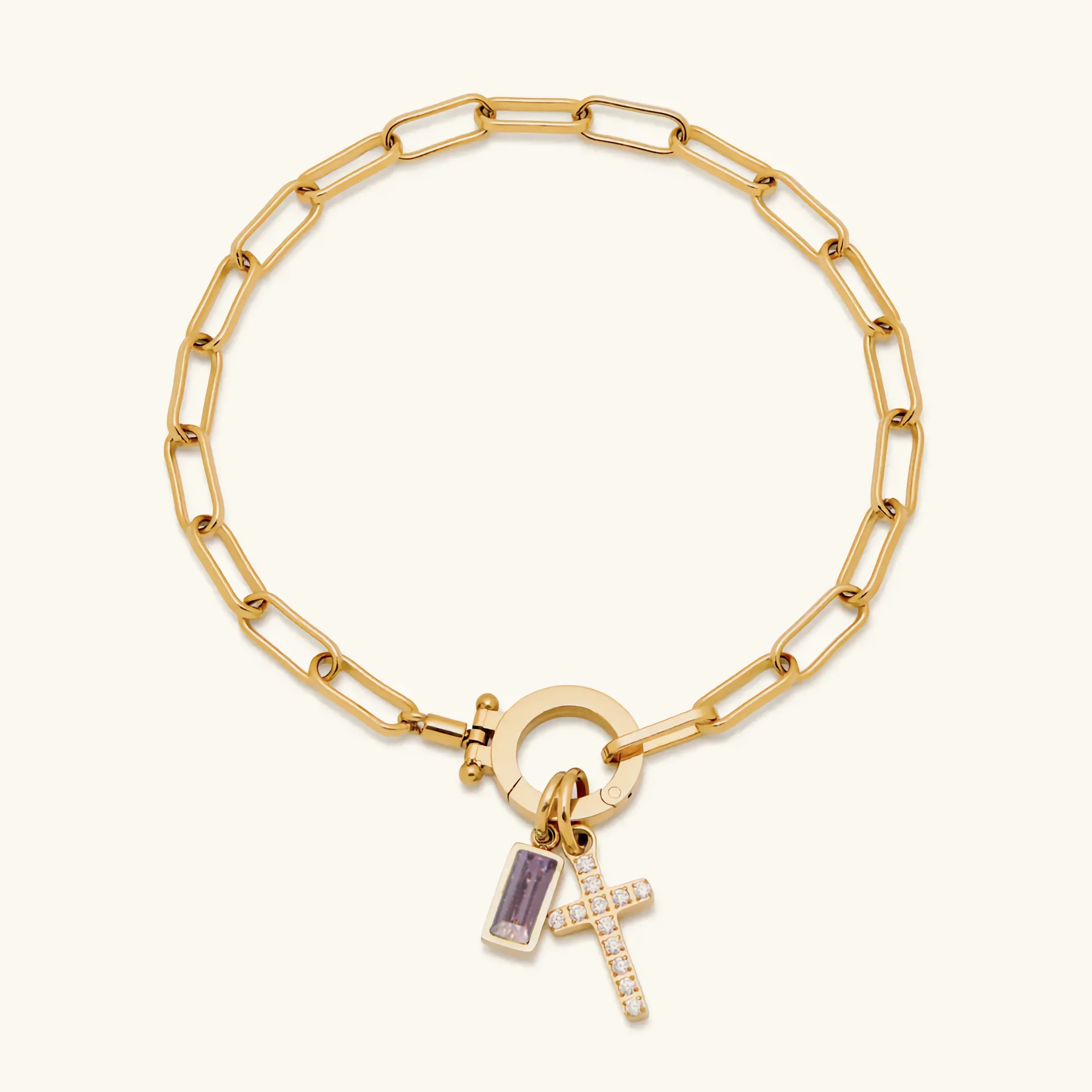 Bracelet Croix Pierre de Naissance Annabella
