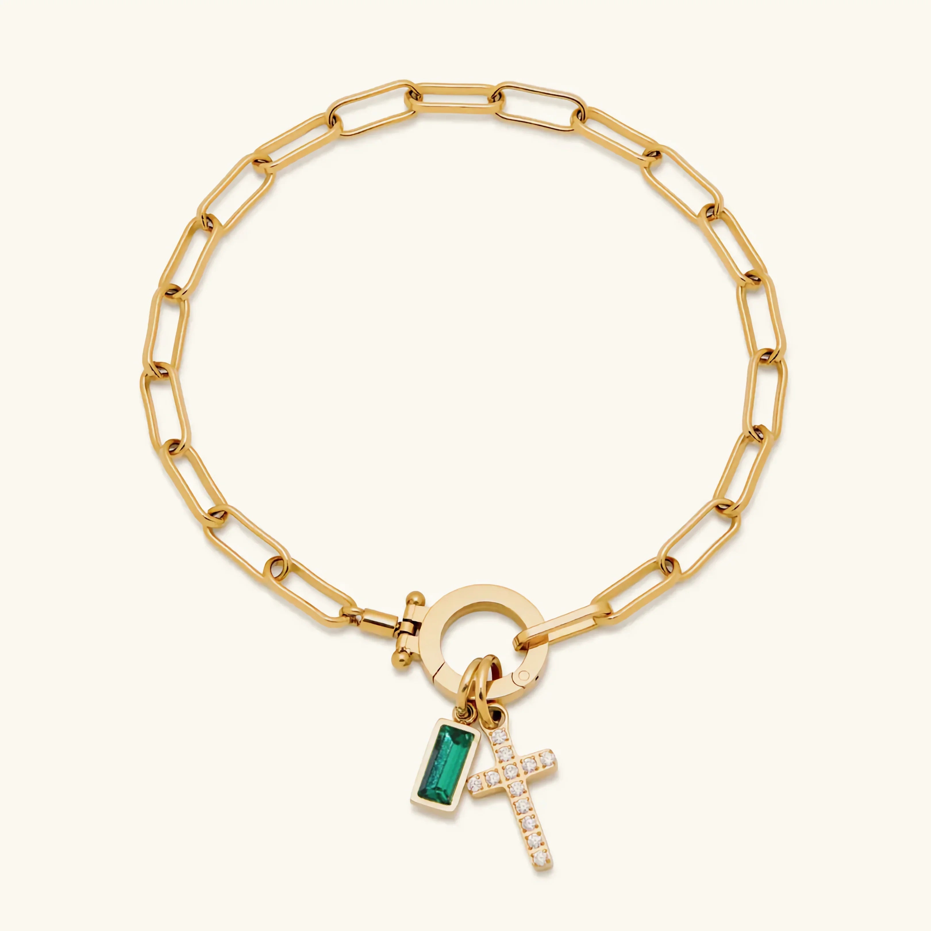 Bracelet Croix Pierre de Naissance Annabella