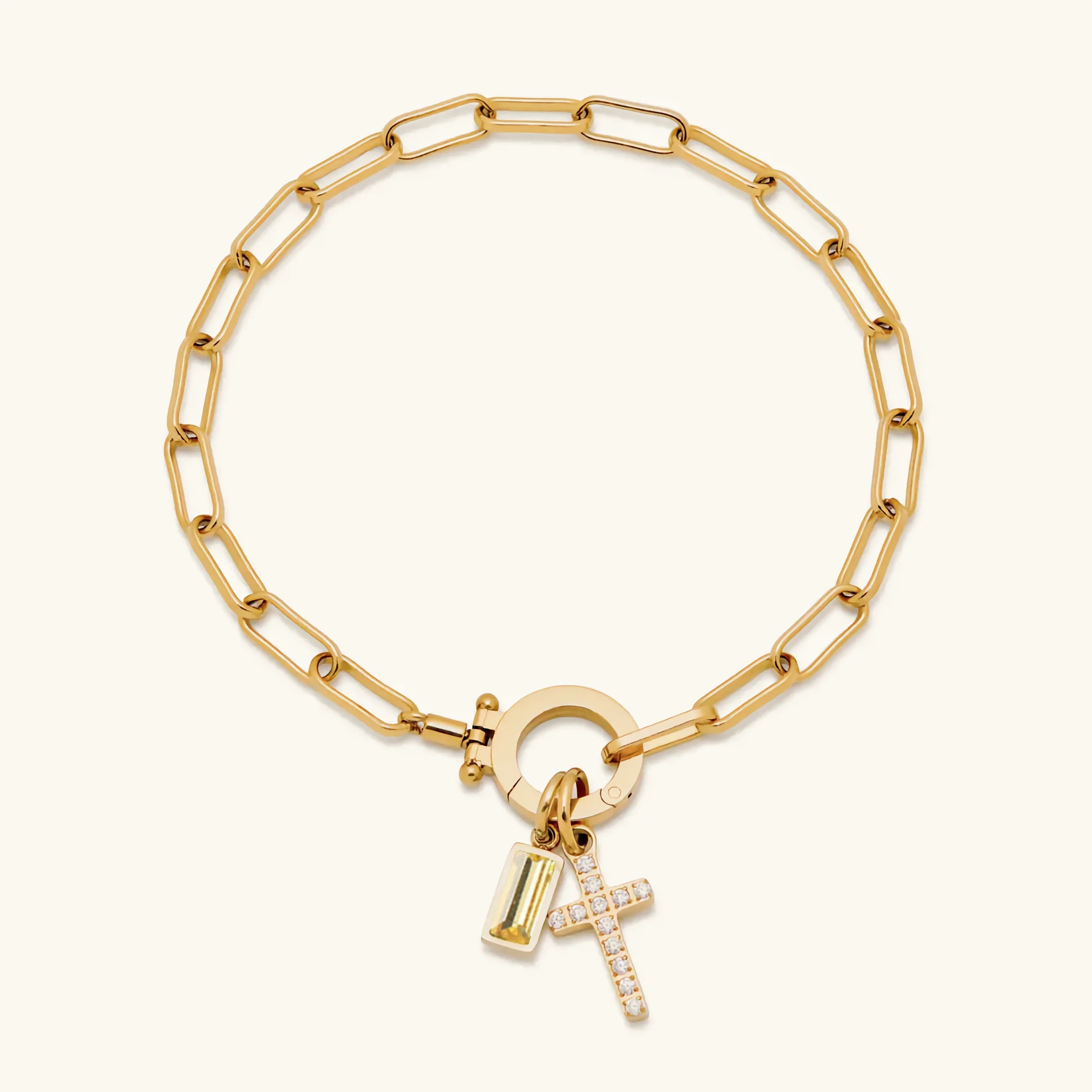 Bracelet Croix Pierre de Naissance Annabella