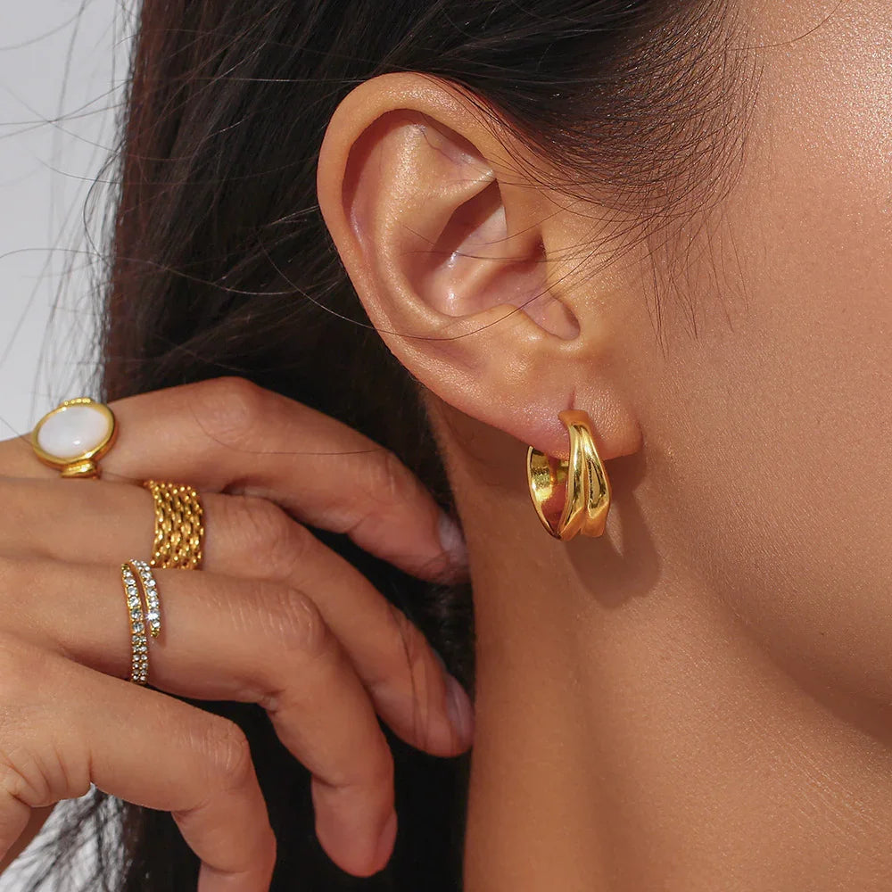 Boucles d’oreilles ondulées Emily