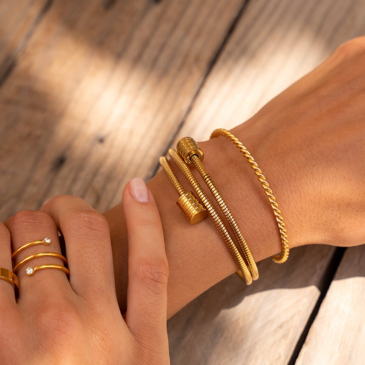 Spiral Bangle Bracelet