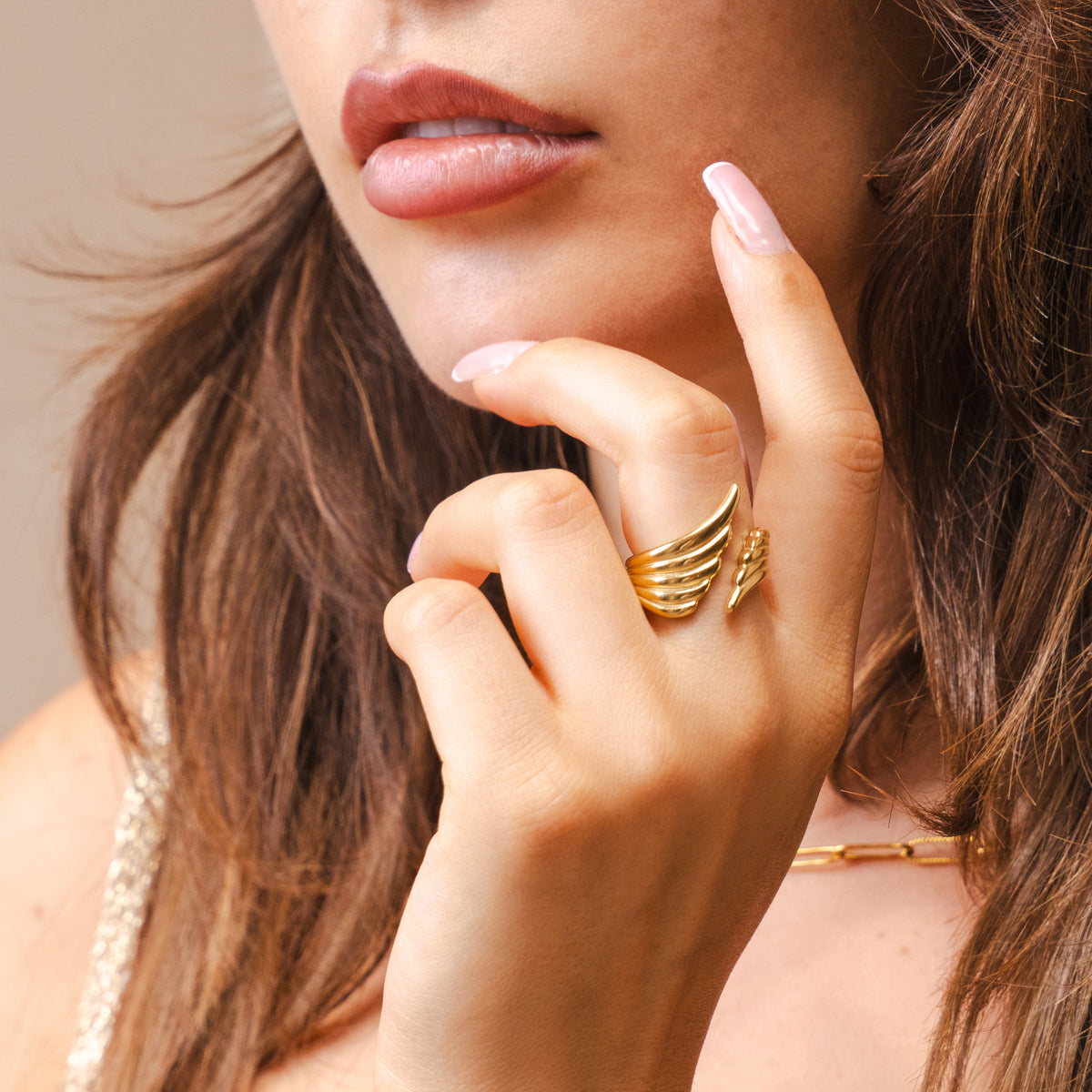 Celestial Wing Adjustable Wrap Ring