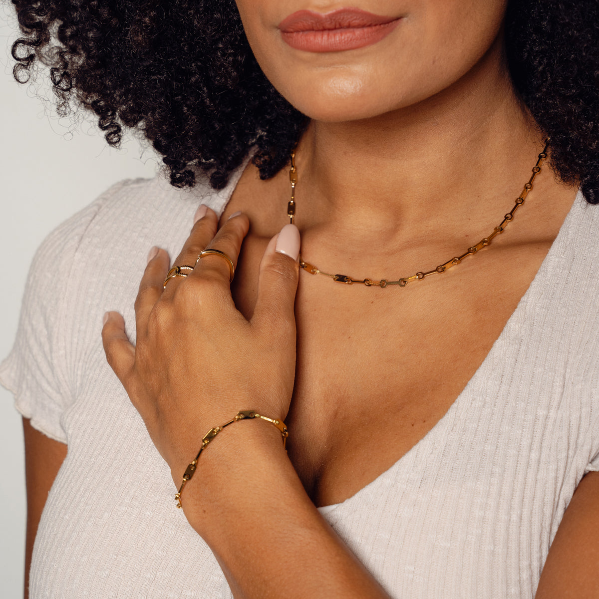 Tablet Clip Chain Necklace