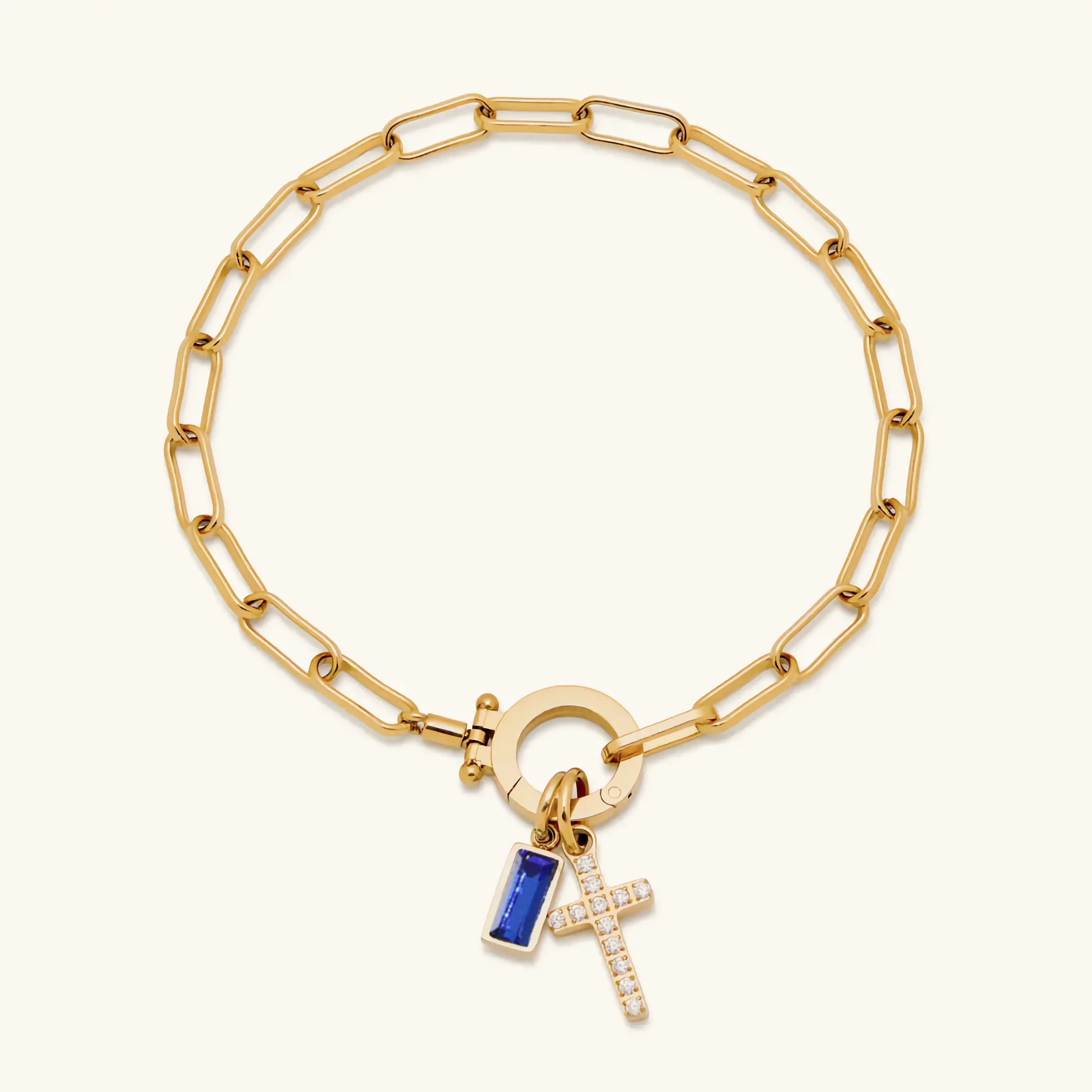 Bracelet Croix Pierre de Naissance Annabella