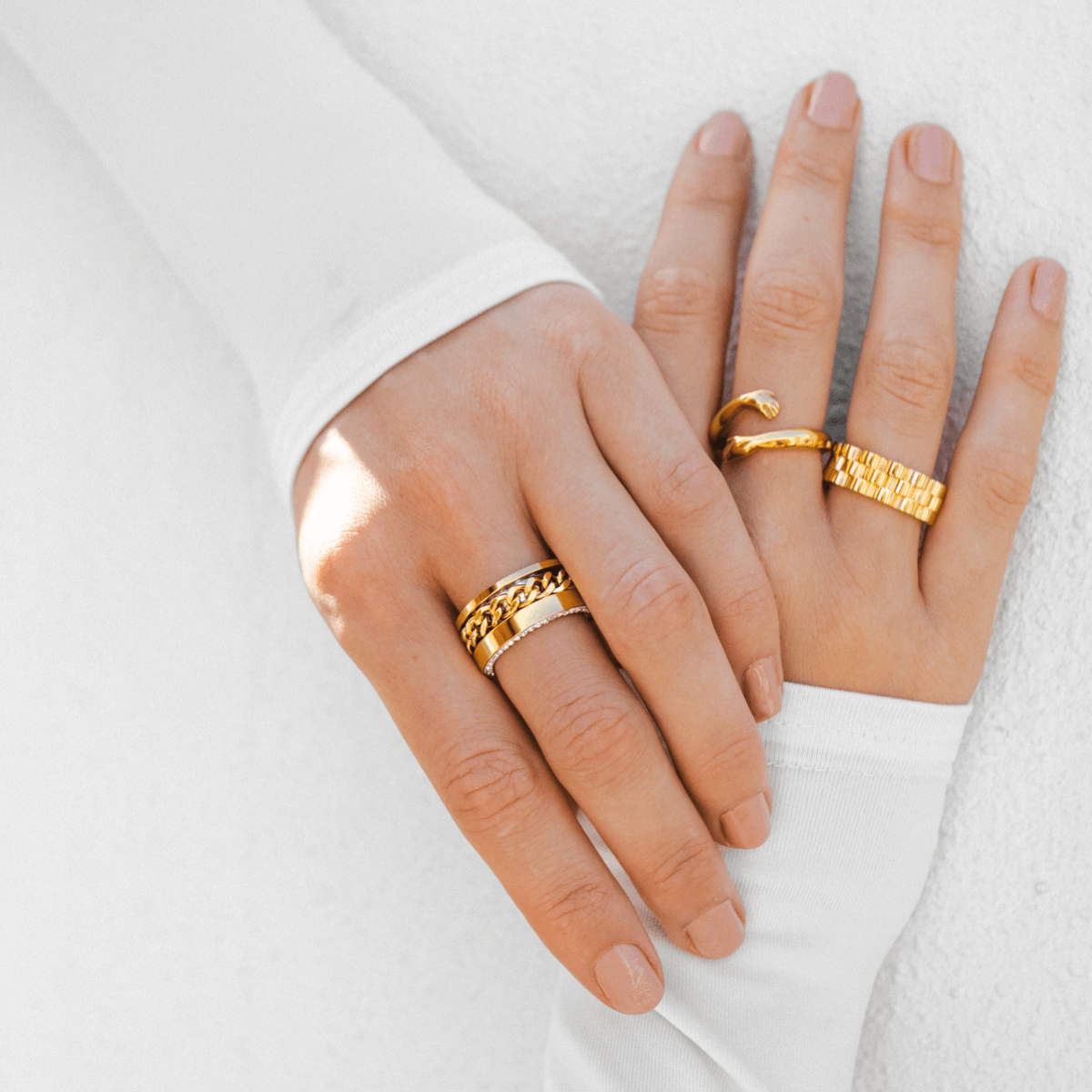 Cuban Stone Layered Ring