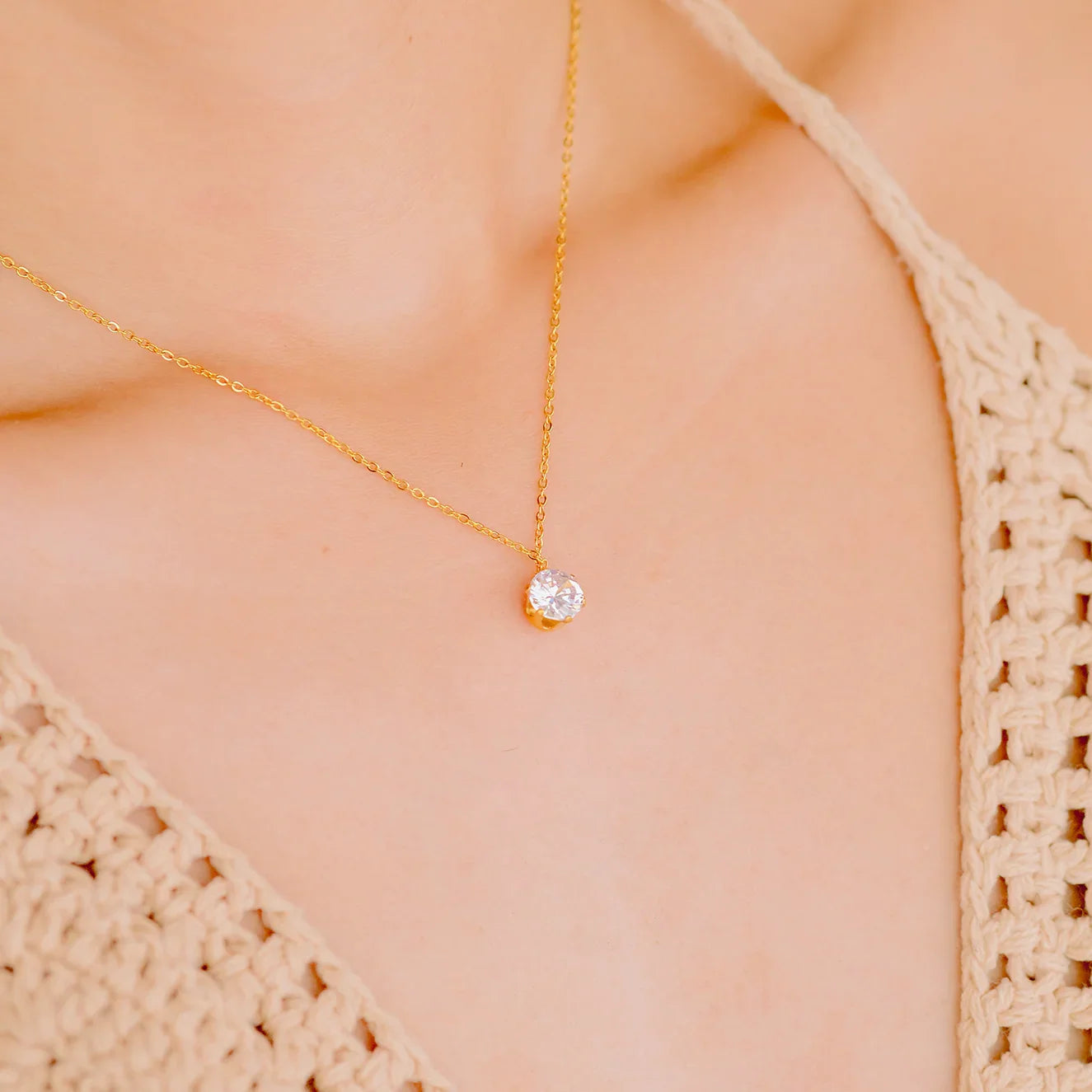 Kyla Solitaire Necklace