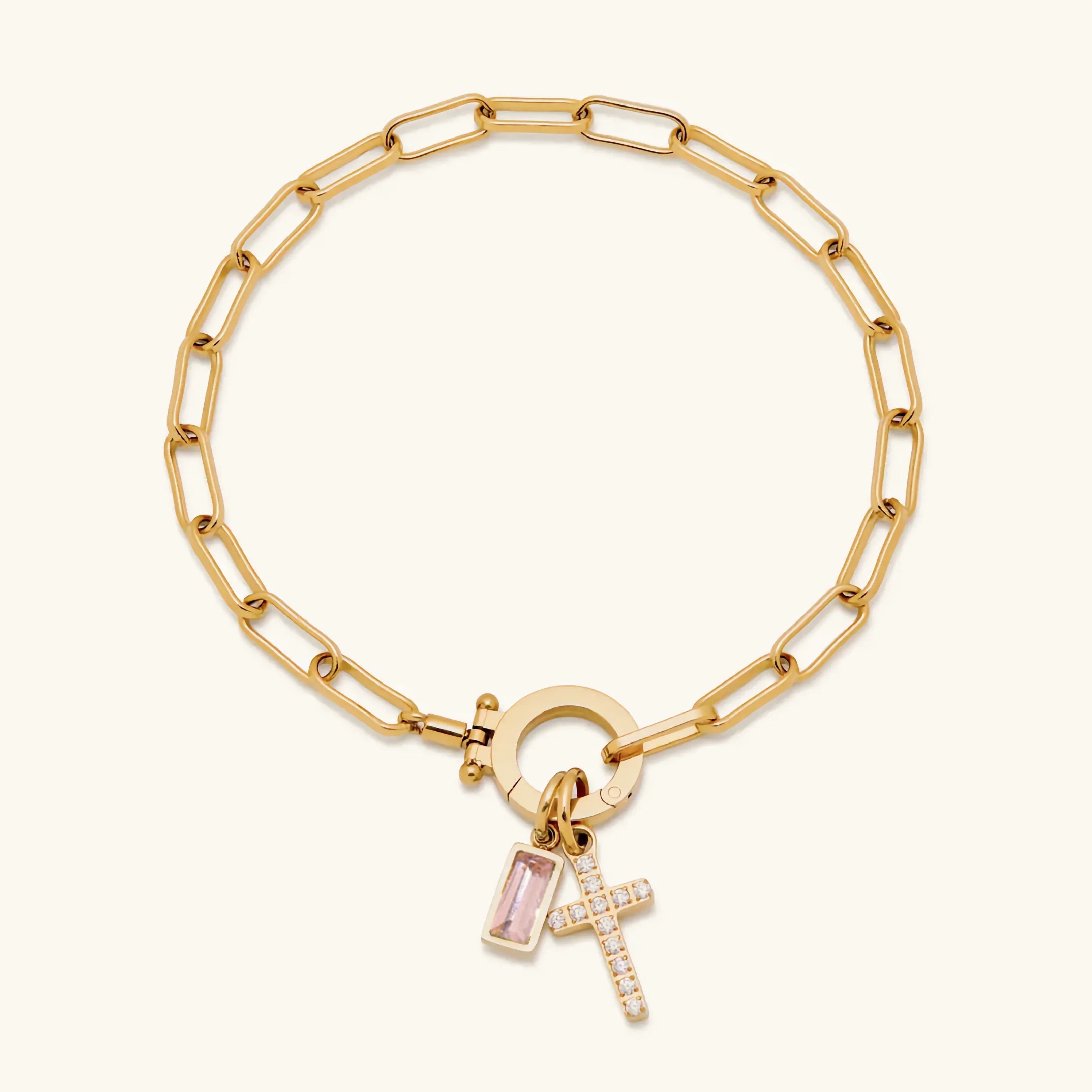 Bracelet Croix Pierre de Naissance Annabella