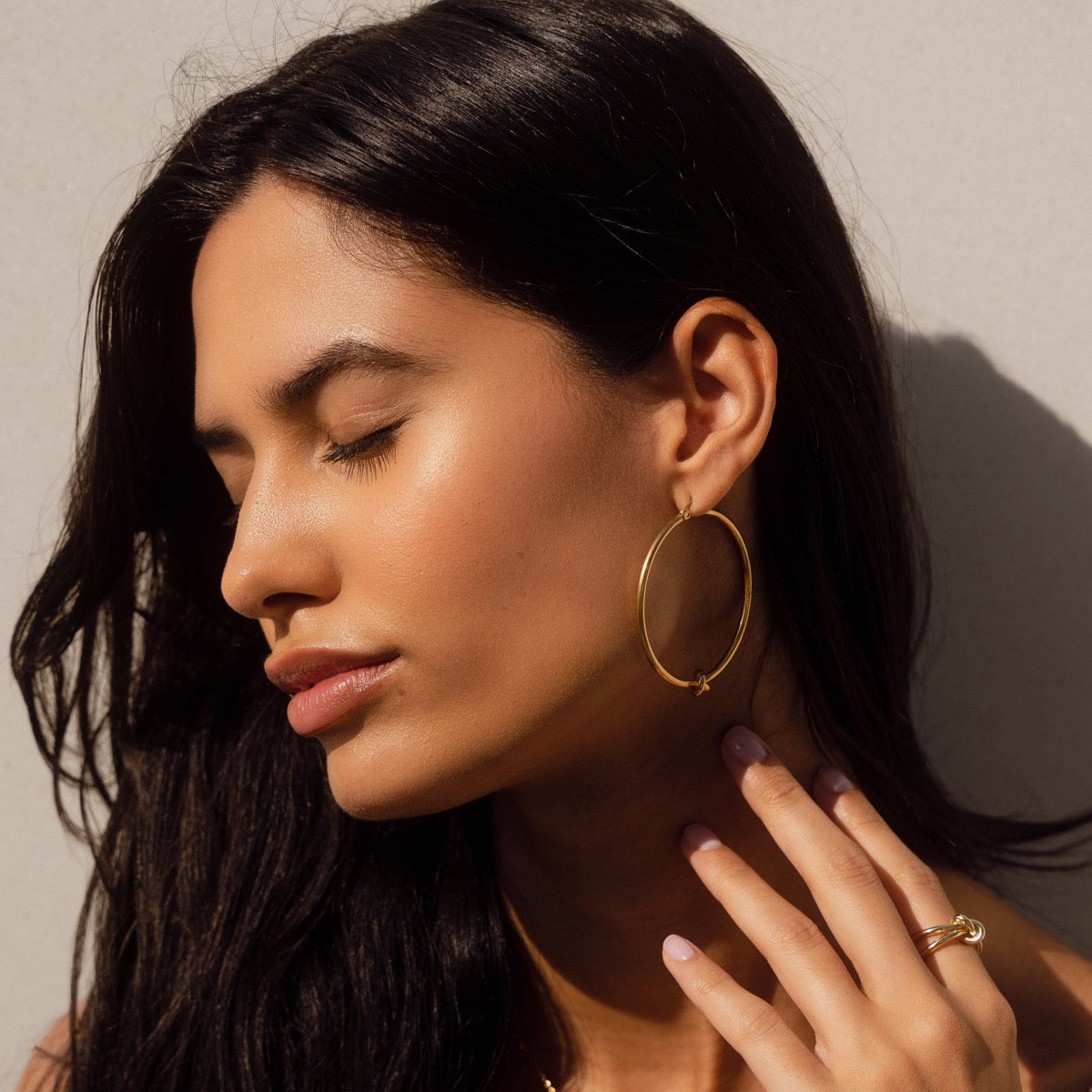 Knotted Hoop Earrings