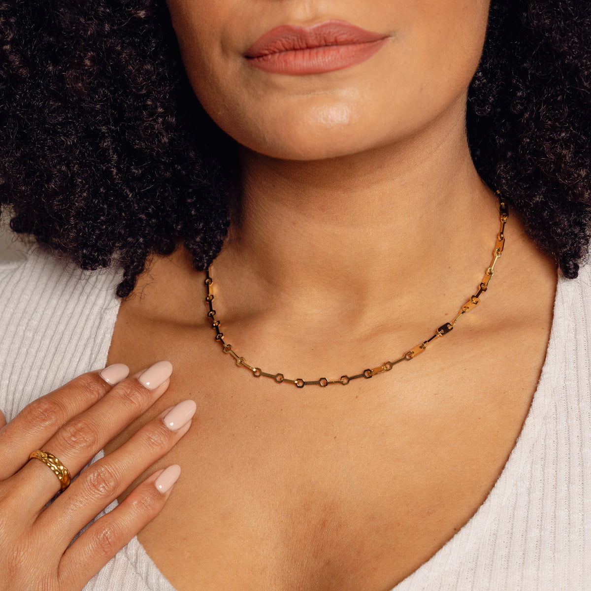 Tablet Clip Chain Necklace